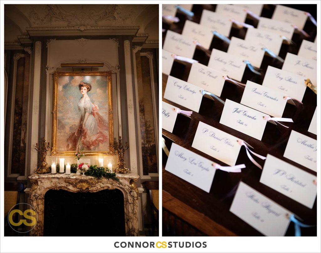 luxury wedding details at the Cosmos Club in washington, dc by connor studios
