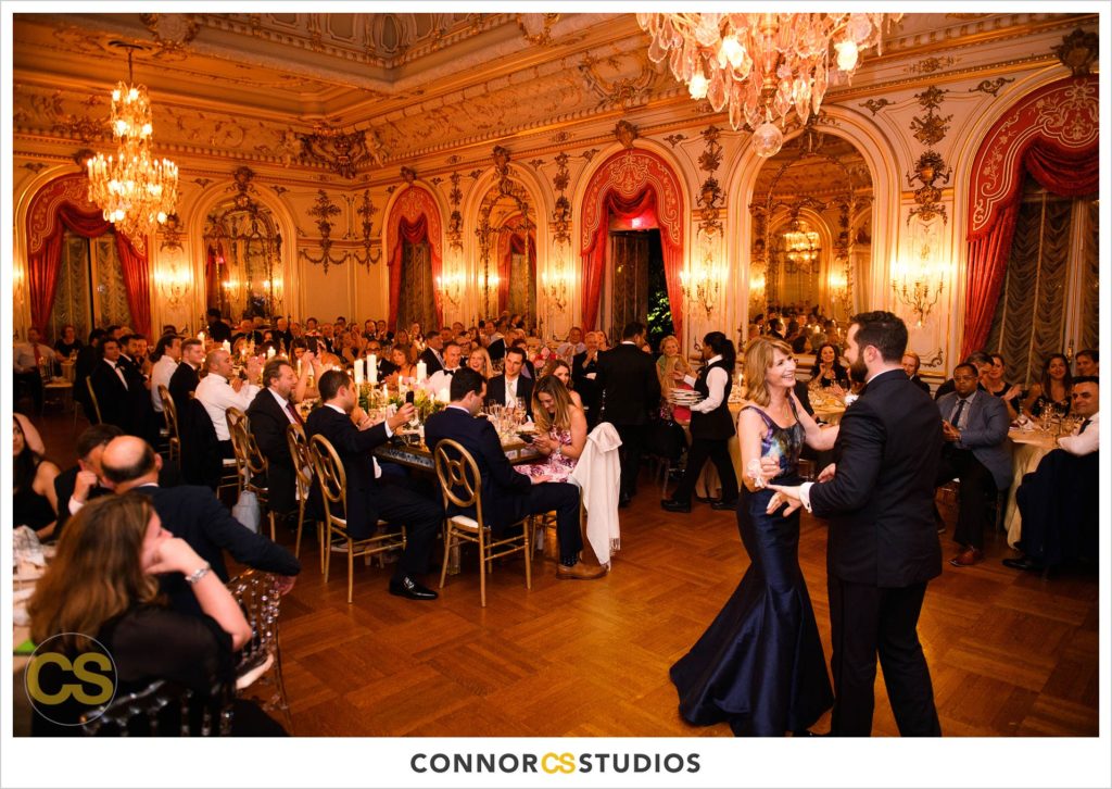 mother son dance at a luxury wedding in the ballroom at the Cosmos Club in washington, dc by connor studios