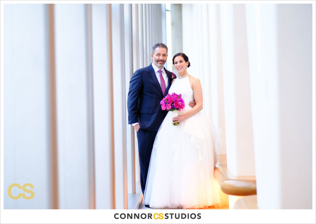 new year's eve wedding portrait of bride and groom conrad dc hotel in washington, dc by connor studios