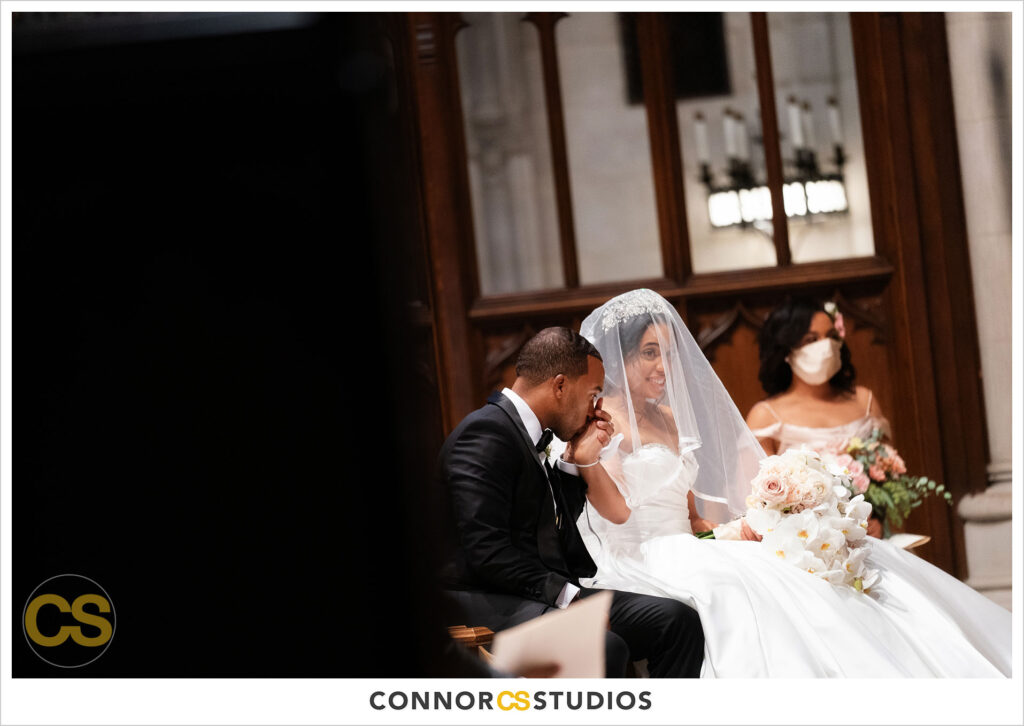 luxury wedding at the national cathedral during covid-19 in washington, dc by connor studios