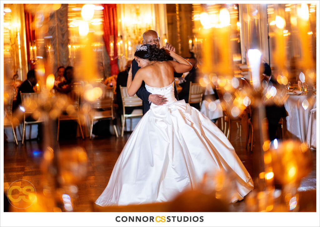 parent dances during luxury wedding at the cosmos club during covid-19 in washington, dc by connor studios